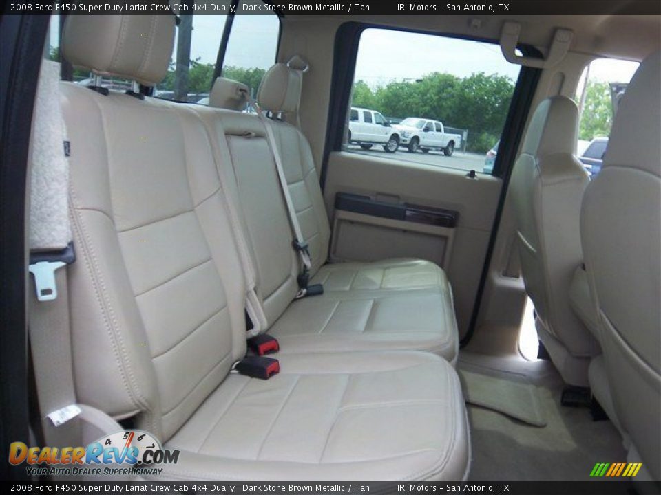 2008 Ford F450 Super Duty Lariat Crew Cab 4x4 Dually Dark Stone Brown Metallic / Tan Photo #22