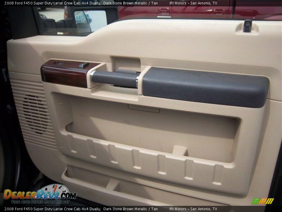 2008 Ford F450 Super Duty Lariat Crew Cab 4x4 Dually Dark Stone Brown Metallic / Tan Photo #23