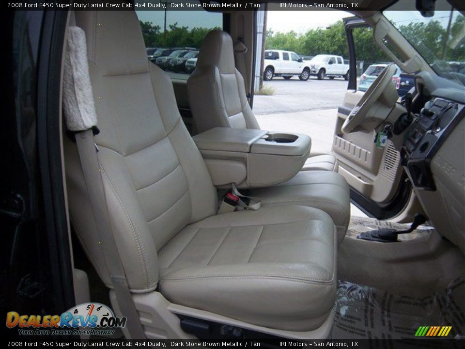 2008 Ford F450 Super Duty Lariat Crew Cab 4x4 Dually Dark Stone Brown Metallic / Tan Photo #24