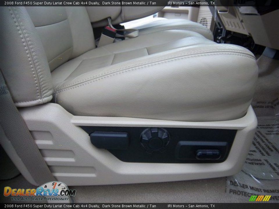 2008 Ford F450 Super Duty Lariat Crew Cab 4x4 Dually Dark Stone Brown Metallic / Tan Photo #25