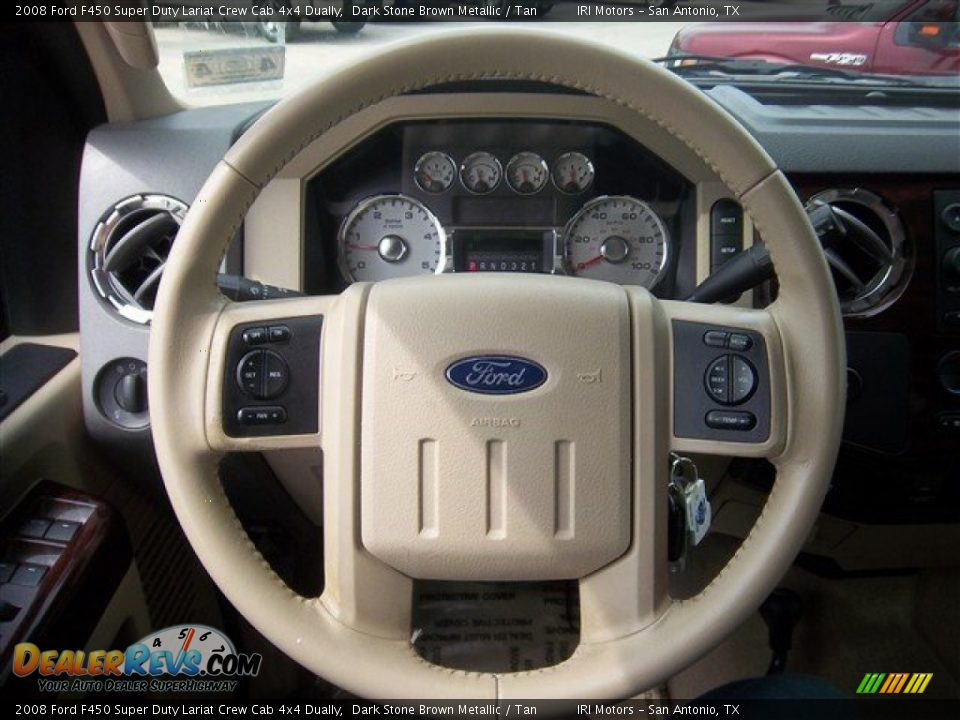 2008 Ford F450 Super Duty Lariat Crew Cab 4x4 Dually Dark Stone Brown Metallic / Tan Photo #26