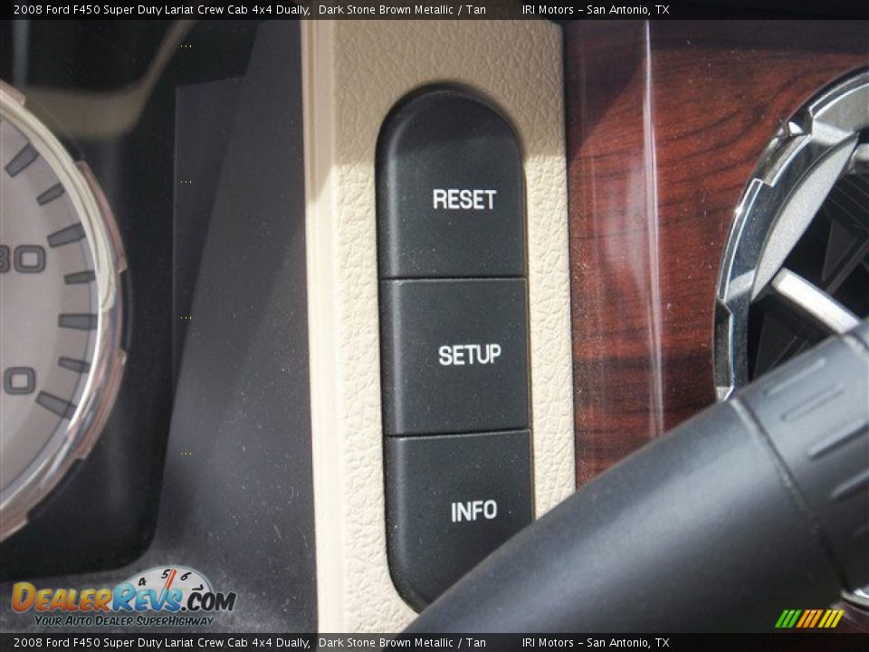 2008 Ford F450 Super Duty Lariat Crew Cab 4x4 Dually Dark Stone Brown Metallic / Tan Photo #32