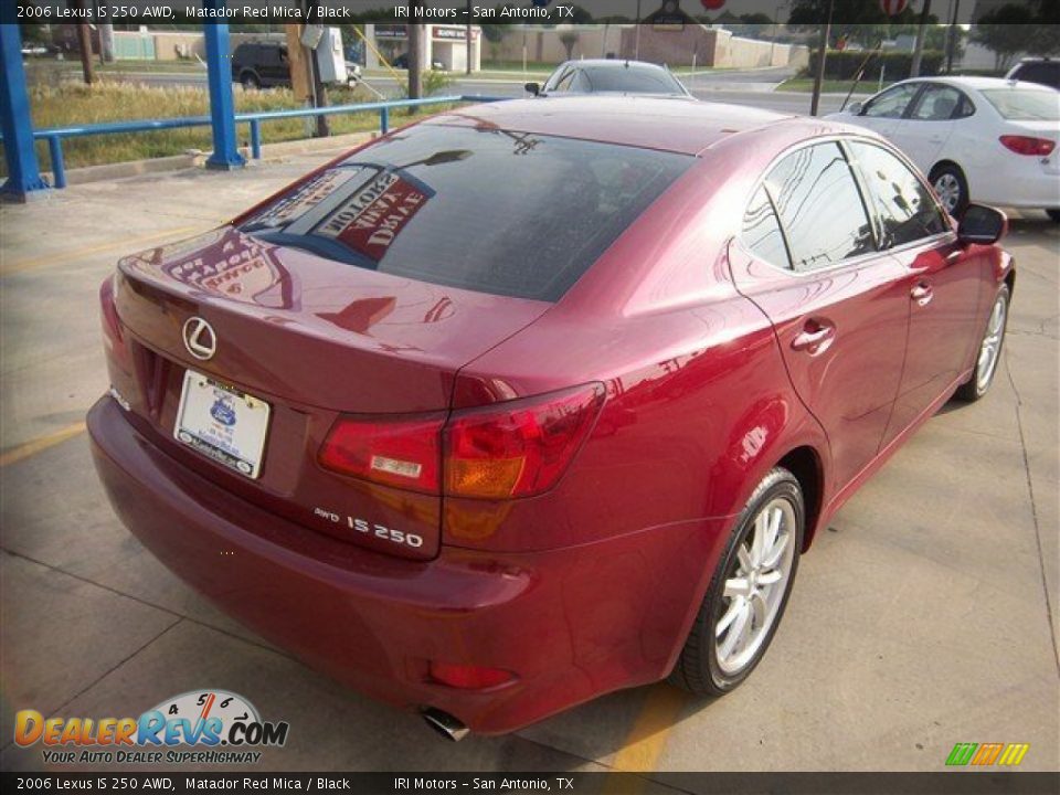 2006 Lexus IS 250 AWD Matador Red Mica / Black Photo #6