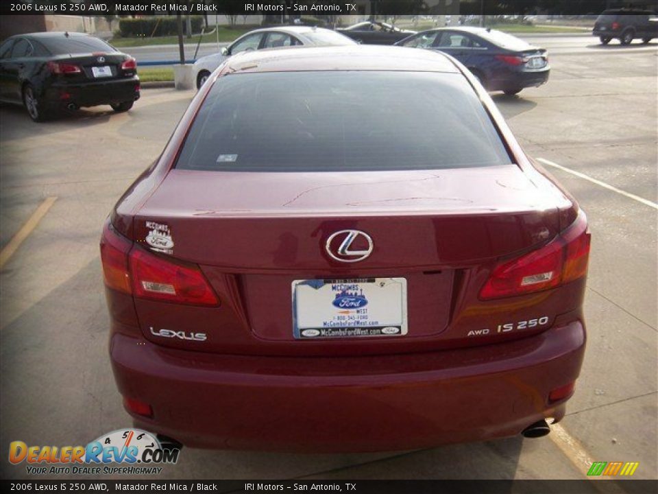2006 Lexus IS 250 AWD Matador Red Mica / Black Photo #7