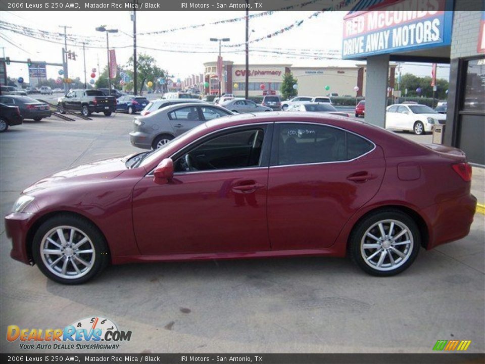 2006 Lexus IS 250 AWD Matador Red Mica / Black Photo #9