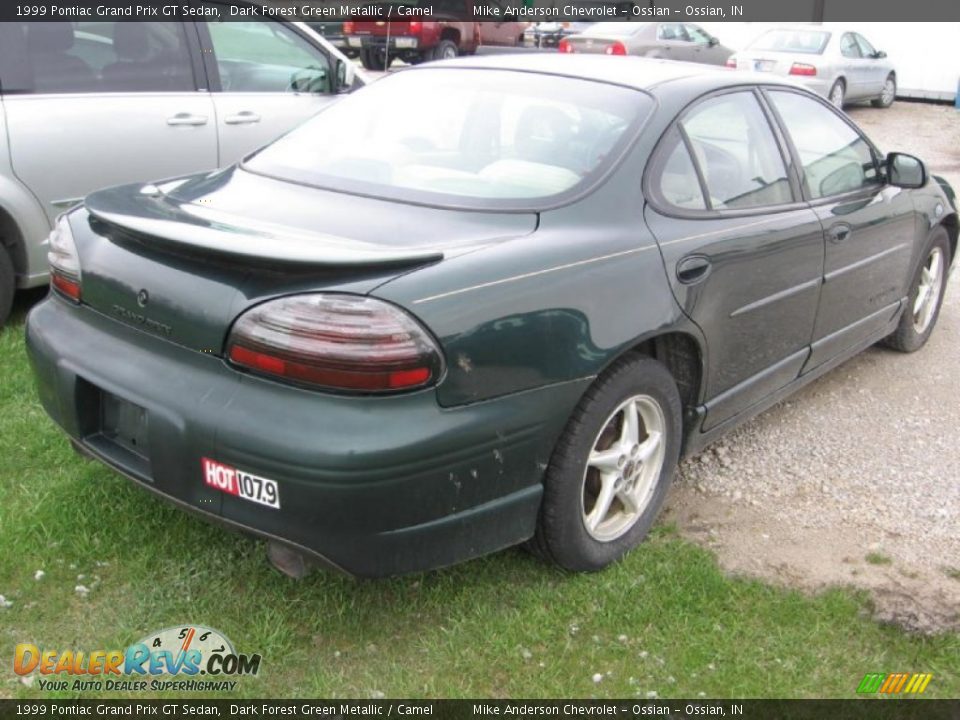 1999 Pontiac Grand Prix GT Sedan Dark Forest Green Metallic / Camel Photo #2