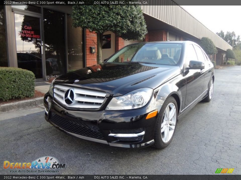 2012 Mercedes-Benz C 300 Sport 4Matic Black / Ash Photo #1
