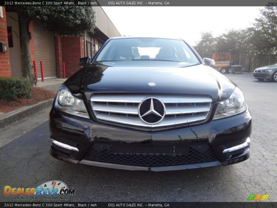 2012 Mercedes-Benz C 300 Sport 4Matic Black / Ash Photo #2