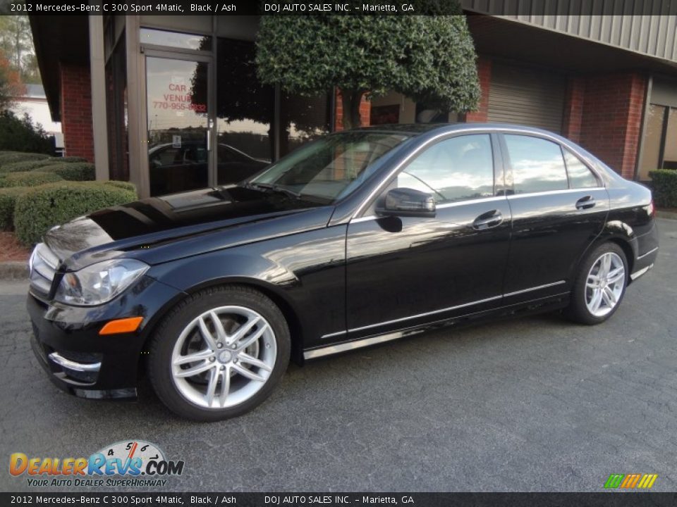 2012 Mercedes-Benz C 300 Sport 4Matic Black / Ash Photo #4