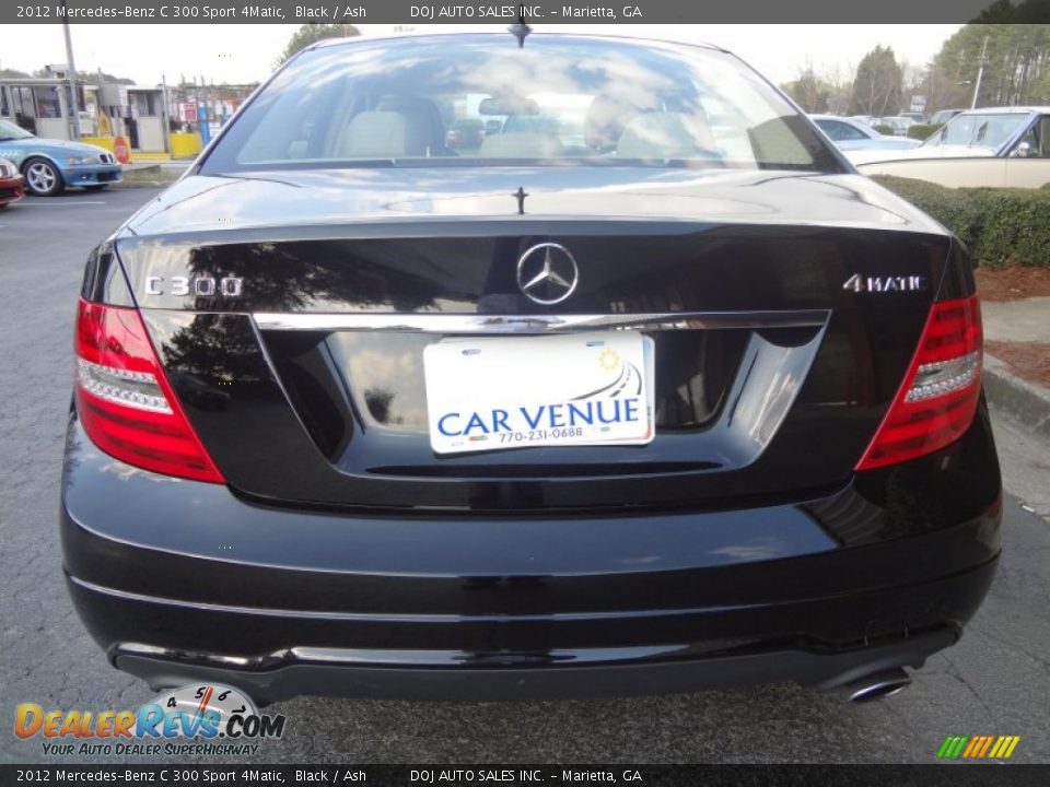 2012 Mercedes-Benz C 300 Sport 4Matic Black / Ash Photo #5
