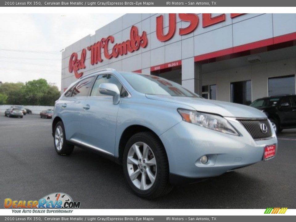 2010 Lexus RX 350 Cerulean Blue Metallic / Light Gray/Espresso Birds-Eye Maple Photo #1