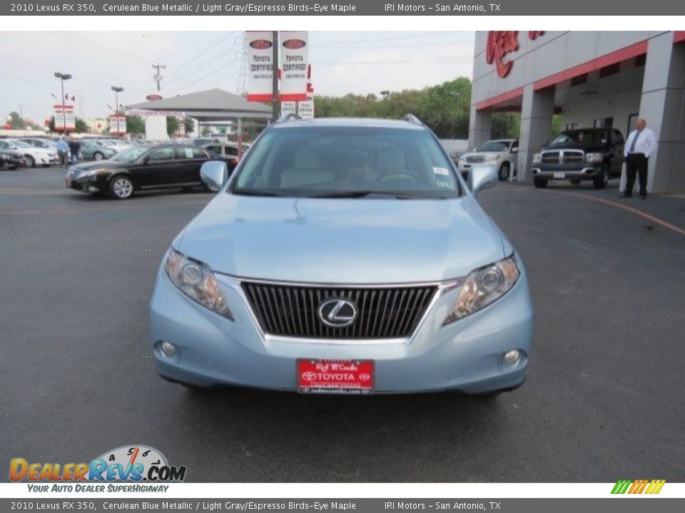 2010 Lexus RX 350 Cerulean Blue Metallic / Light Gray/Espresso Birds-Eye Maple Photo #2