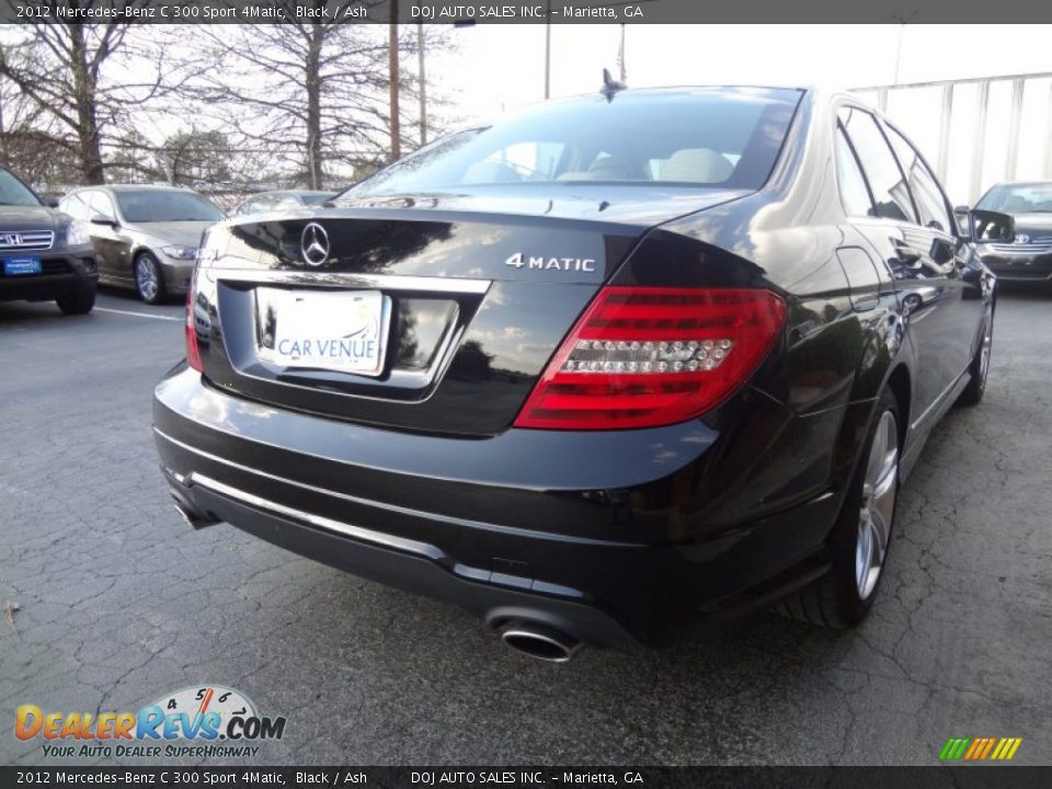 2012 Mercedes-Benz C 300 Sport 4Matic Black / Ash Photo #11
