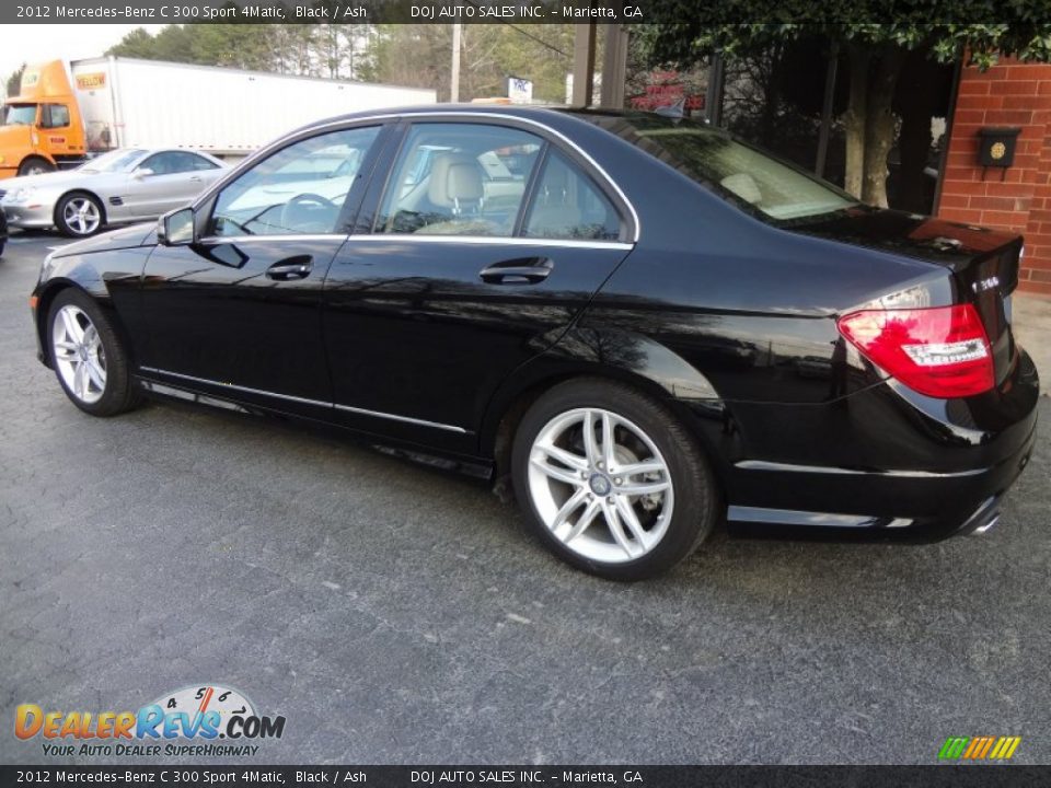 2012 Mercedes-Benz C 300 Sport 4Matic Black / Ash Photo #12