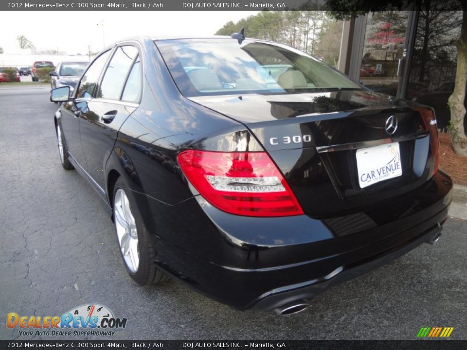 2012 Mercedes-Benz C 300 Sport 4Matic Black / Ash Photo #13