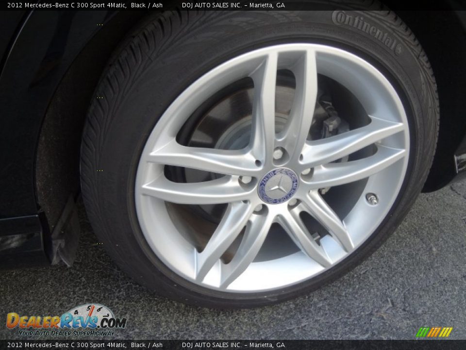 2012 Mercedes-Benz C 300 Sport 4Matic Black / Ash Photo #14