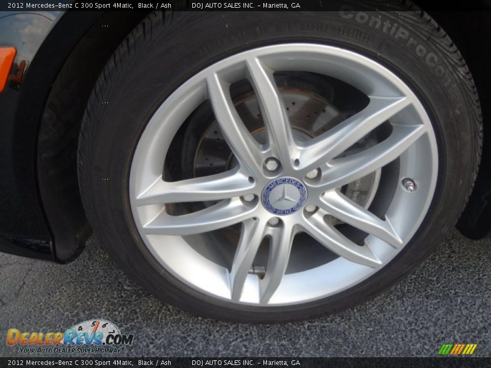 2012 Mercedes-Benz C 300 Sport 4Matic Black / Ash Photo #15