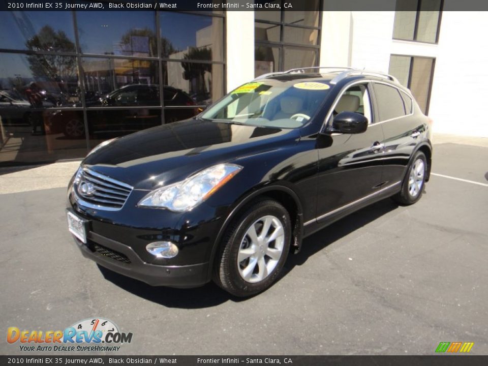 2010 Infiniti EX 35 Journey AWD Black Obsidian / Wheat Photo #1