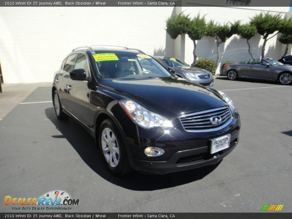 2010 Infiniti EX 35 Journey AWD Black Obsidian / Wheat Photo #3