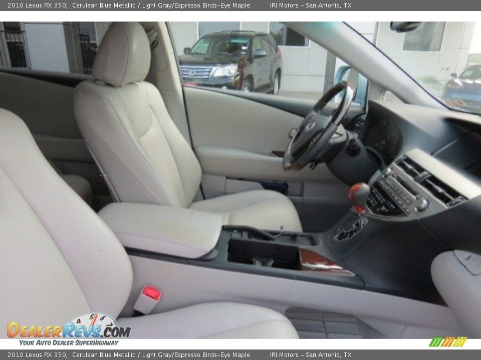 2010 Lexus RX 350 Cerulean Blue Metallic / Light Gray/Espresso Birds-Eye Maple Photo #13