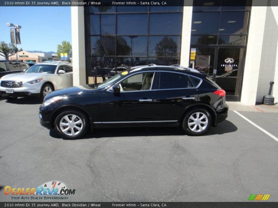 2010 Infiniti EX 35 Journey AWD Black Obsidian / Wheat Photo #4