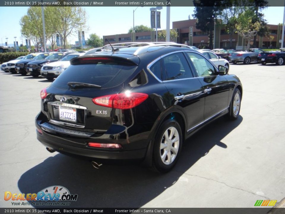 2010 Infiniti EX 35 Journey AWD Black Obsidian / Wheat Photo #5