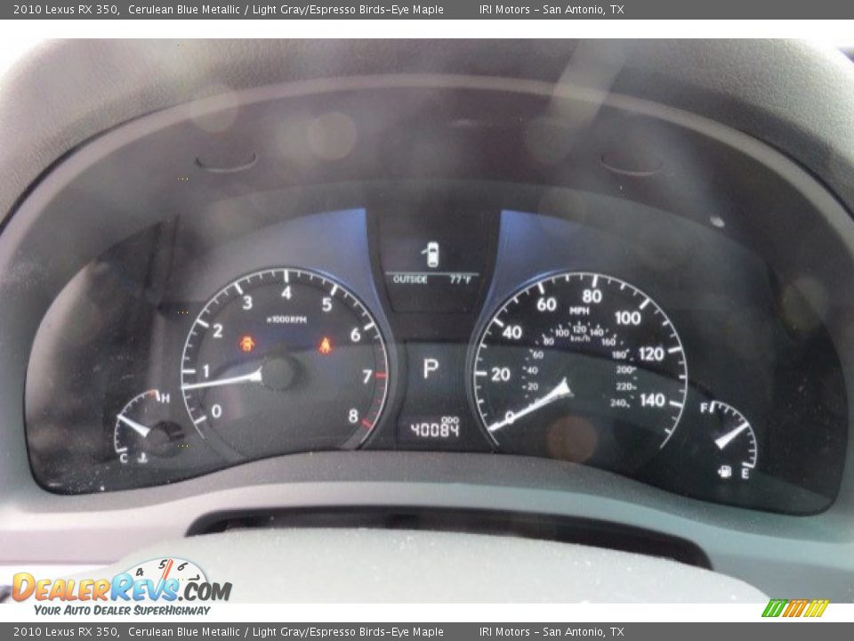 2010 Lexus RX 350 Cerulean Blue Metallic / Light Gray/Espresso Birds-Eye Maple Photo #16