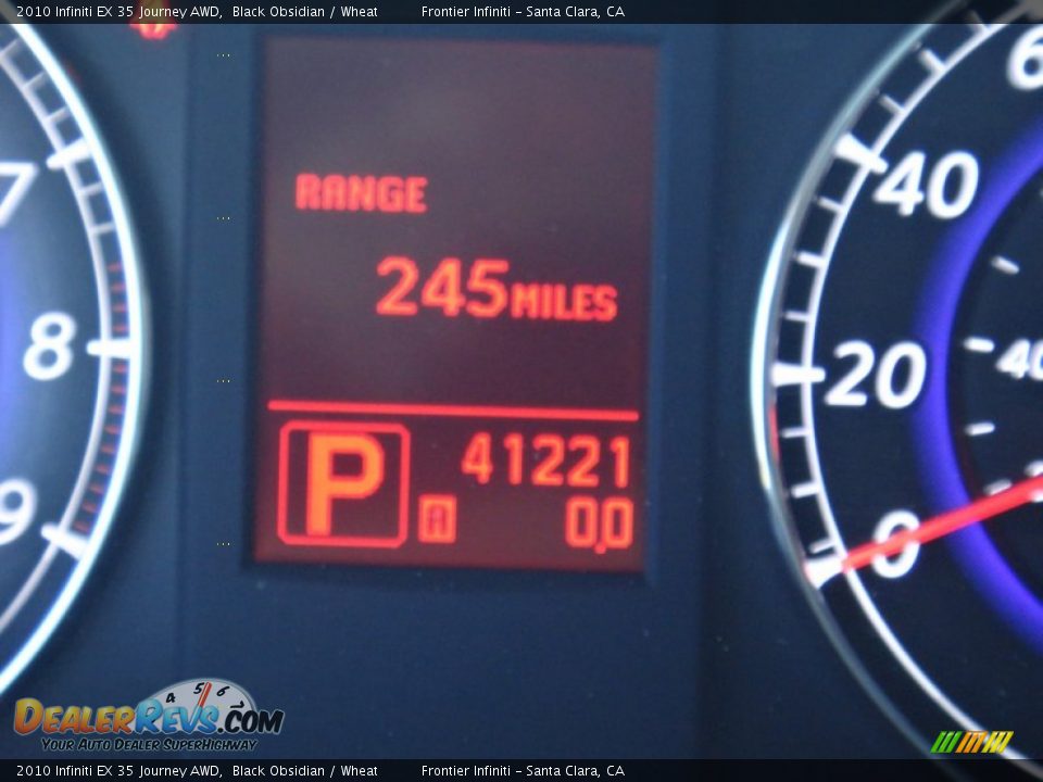 2010 Infiniti EX 35 Journey AWD Black Obsidian / Wheat Photo #6