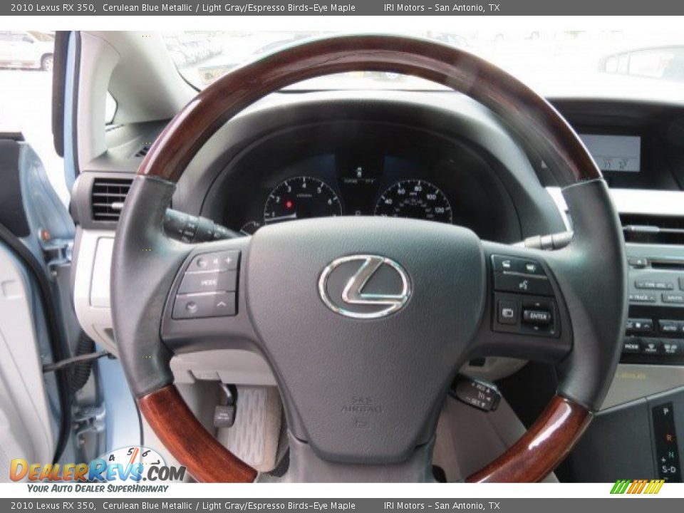 2010 Lexus RX 350 Cerulean Blue Metallic / Light Gray/Espresso Birds-Eye Maple Photo #18