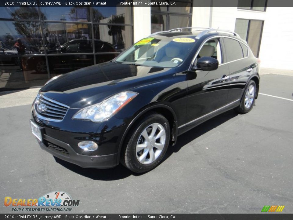 2010 Infiniti EX 35 Journey AWD Black Obsidian / Wheat Photo #8