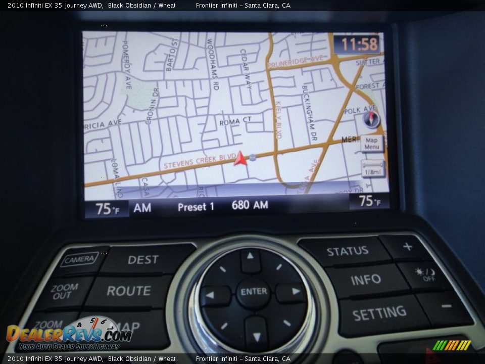 2010 Infiniti EX 35 Journey AWD Black Obsidian / Wheat Photo #9