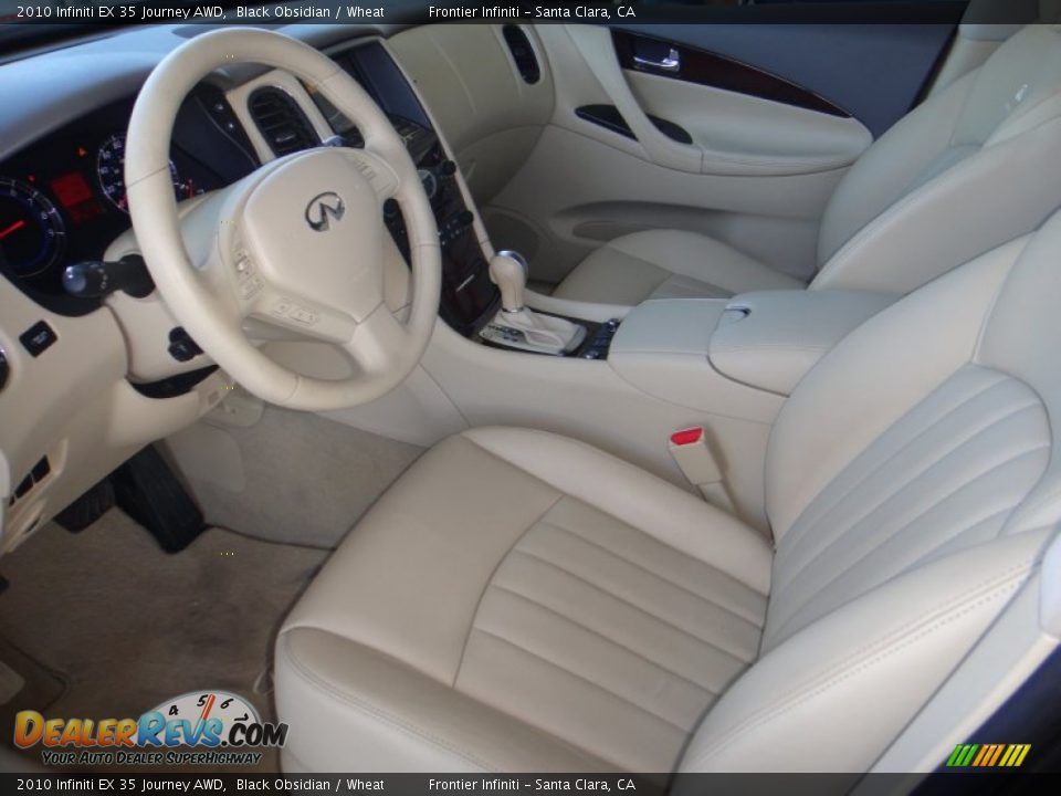2010 Infiniti EX 35 Journey AWD Black Obsidian / Wheat Photo #15