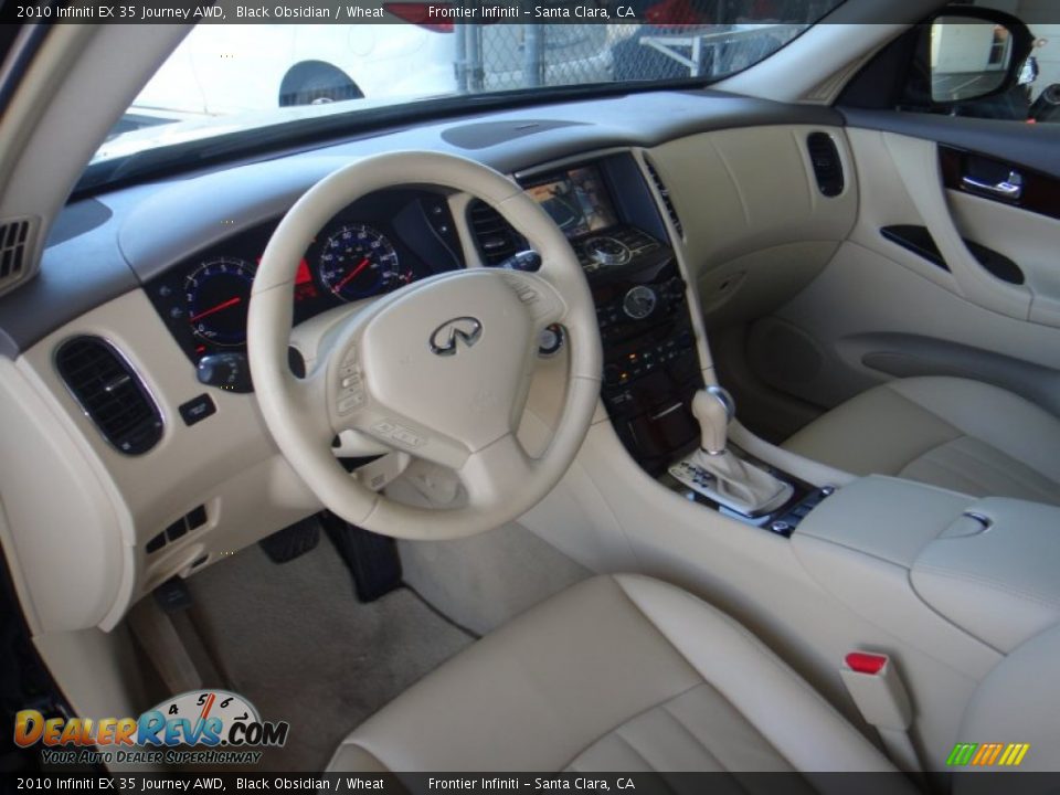 2010 Infiniti EX 35 Journey AWD Black Obsidian / Wheat Photo #16