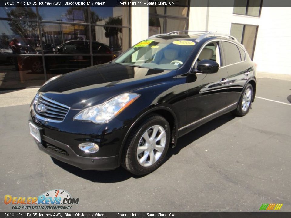 2010 Infiniti EX 35 Journey AWD Black Obsidian / Wheat Photo #17