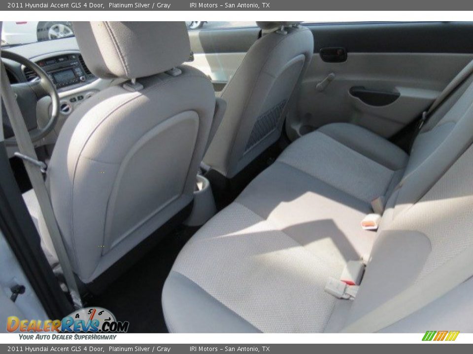 2011 Hyundai Accent GLS 4 Door Platinum Silver / Gray Photo #12