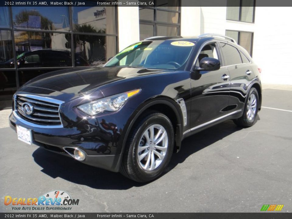 2012 Infiniti FX 35 AWD Malbec Black / Java Photo #1