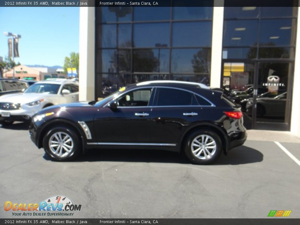 2012 Infiniti FX 35 AWD Malbec Black / Java Photo #4
