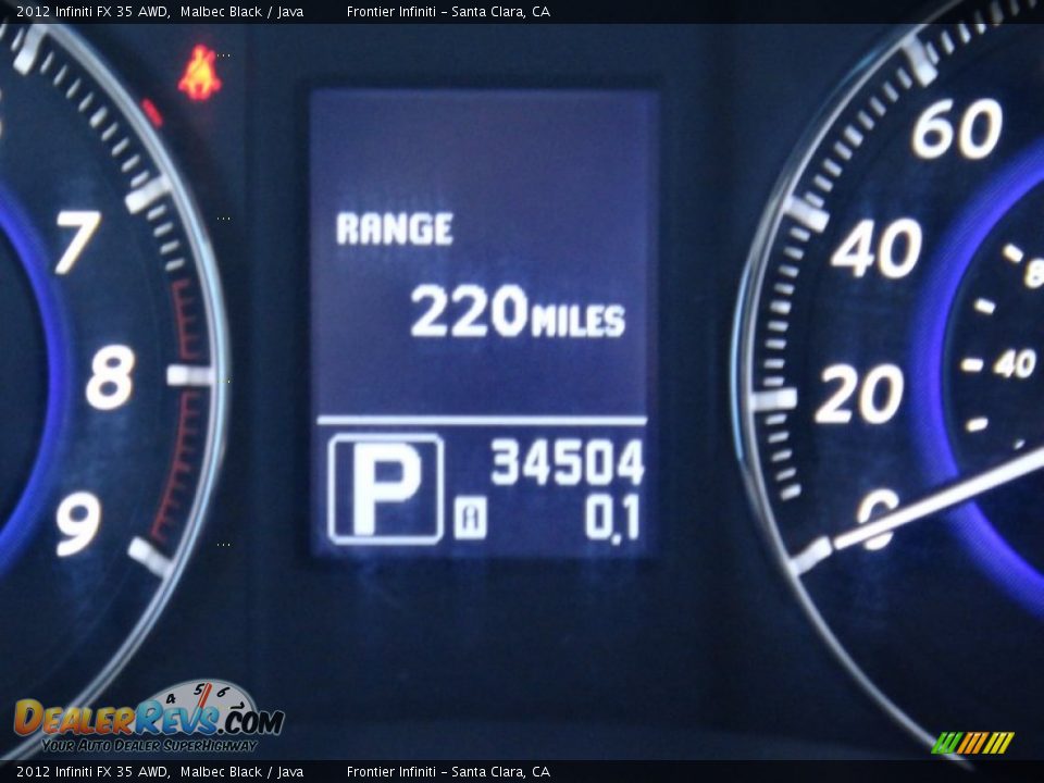 2012 Infiniti FX 35 AWD Malbec Black / Java Photo #6