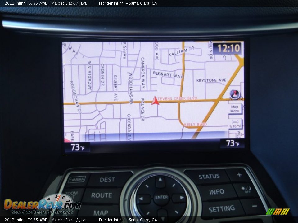 2012 Infiniti FX 35 AWD Malbec Black / Java Photo #8