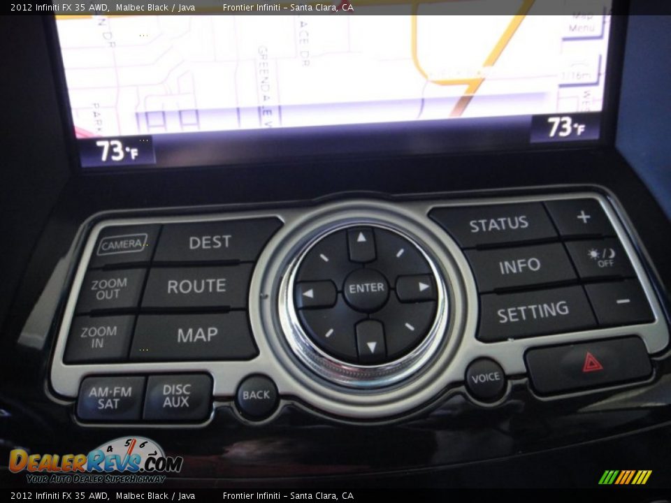 2012 Infiniti FX 35 AWD Malbec Black / Java Photo #9