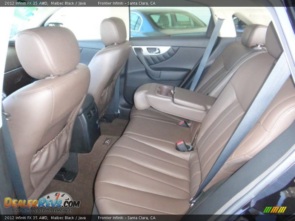 2012 Infiniti FX 35 AWD Malbec Black / Java Photo #17