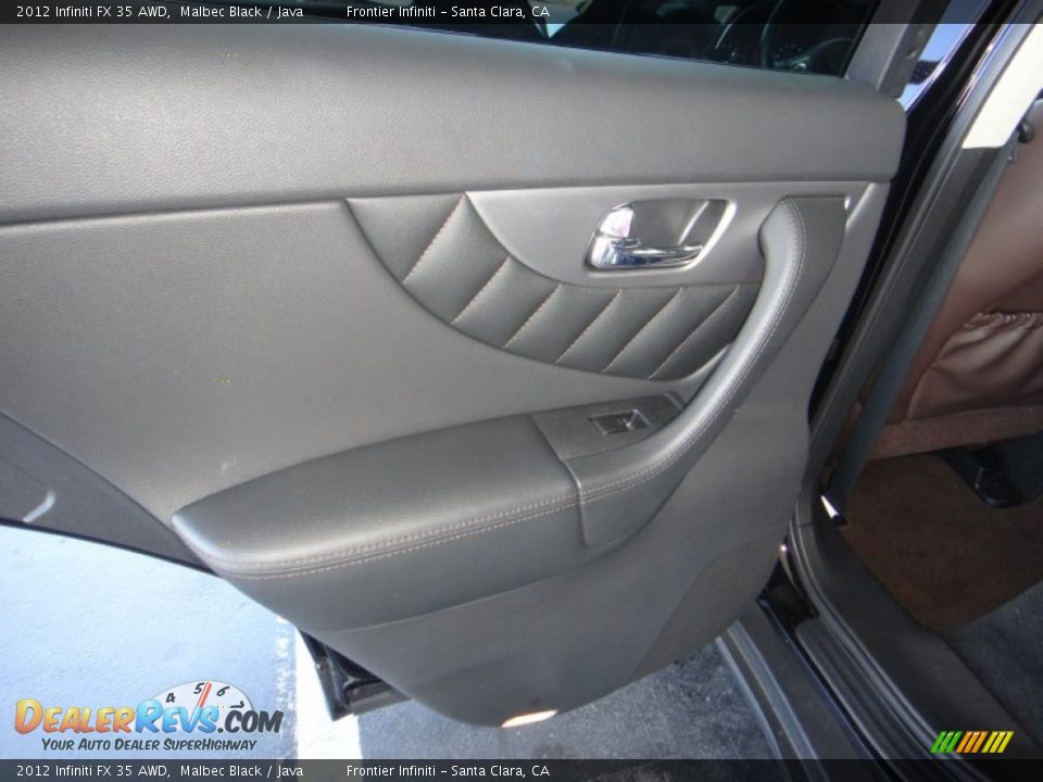 2012 Infiniti FX 35 AWD Malbec Black / Java Photo #18
