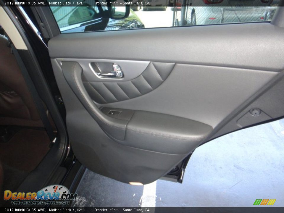 2012 Infiniti FX 35 AWD Malbec Black / Java Photo #21