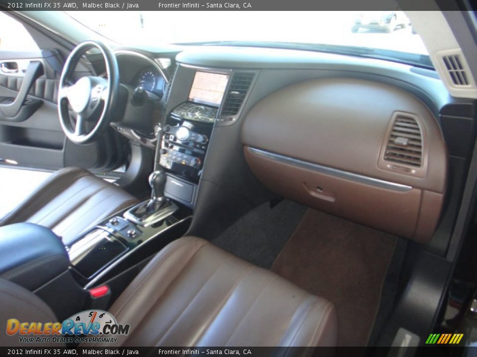 2012 Infiniti FX 35 AWD Malbec Black / Java Photo #22