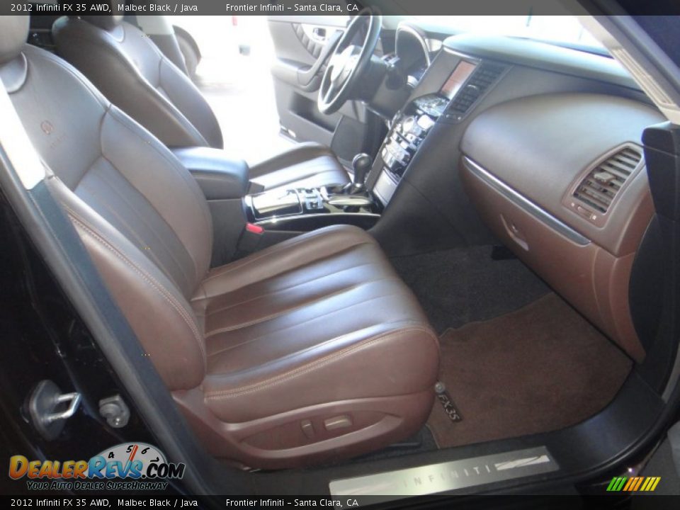 2012 Infiniti FX 35 AWD Malbec Black / Java Photo #23