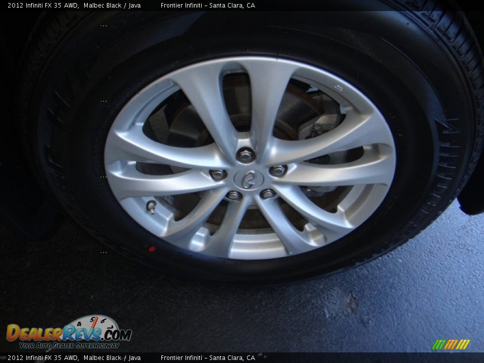 2012 Infiniti FX 35 AWD Malbec Black / Java Photo #25