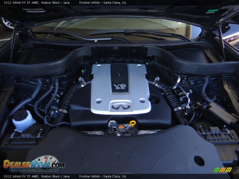 2012 Infiniti FX 35 AWD Malbec Black / Java Photo #26