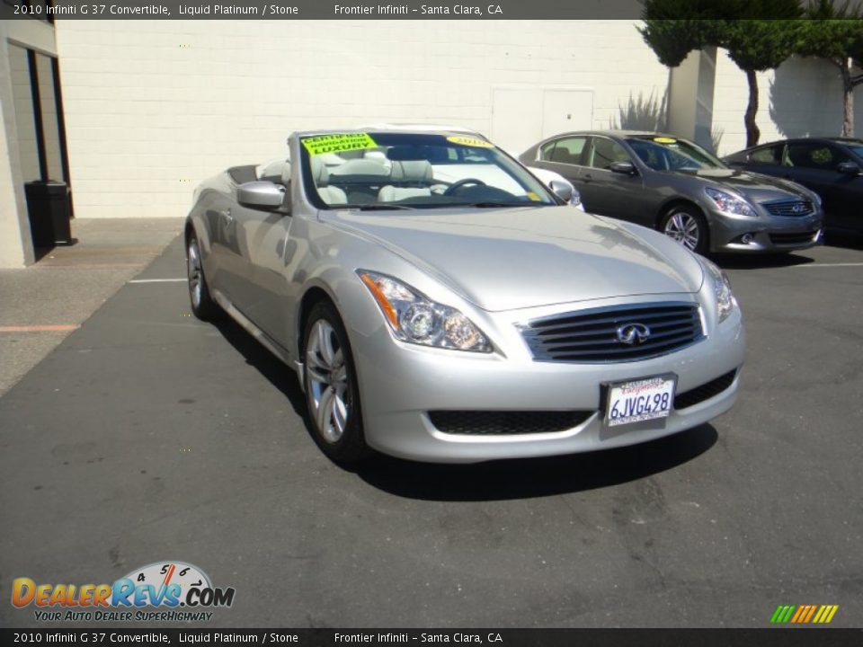 2010 Infiniti G 37 Convertible Liquid Platinum / Stone Photo #3