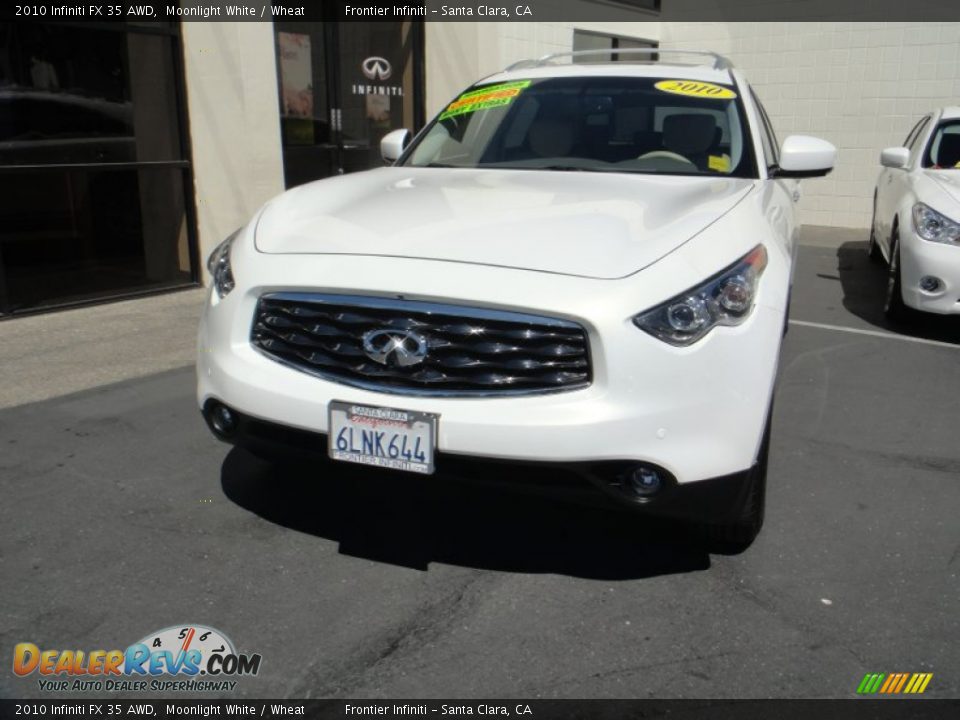 2010 Infiniti FX 35 AWD Moonlight White / Wheat Photo #2