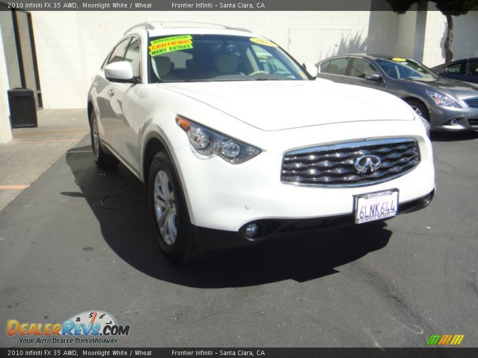 2010 Infiniti FX 35 AWD Moonlight White / Wheat Photo #3
